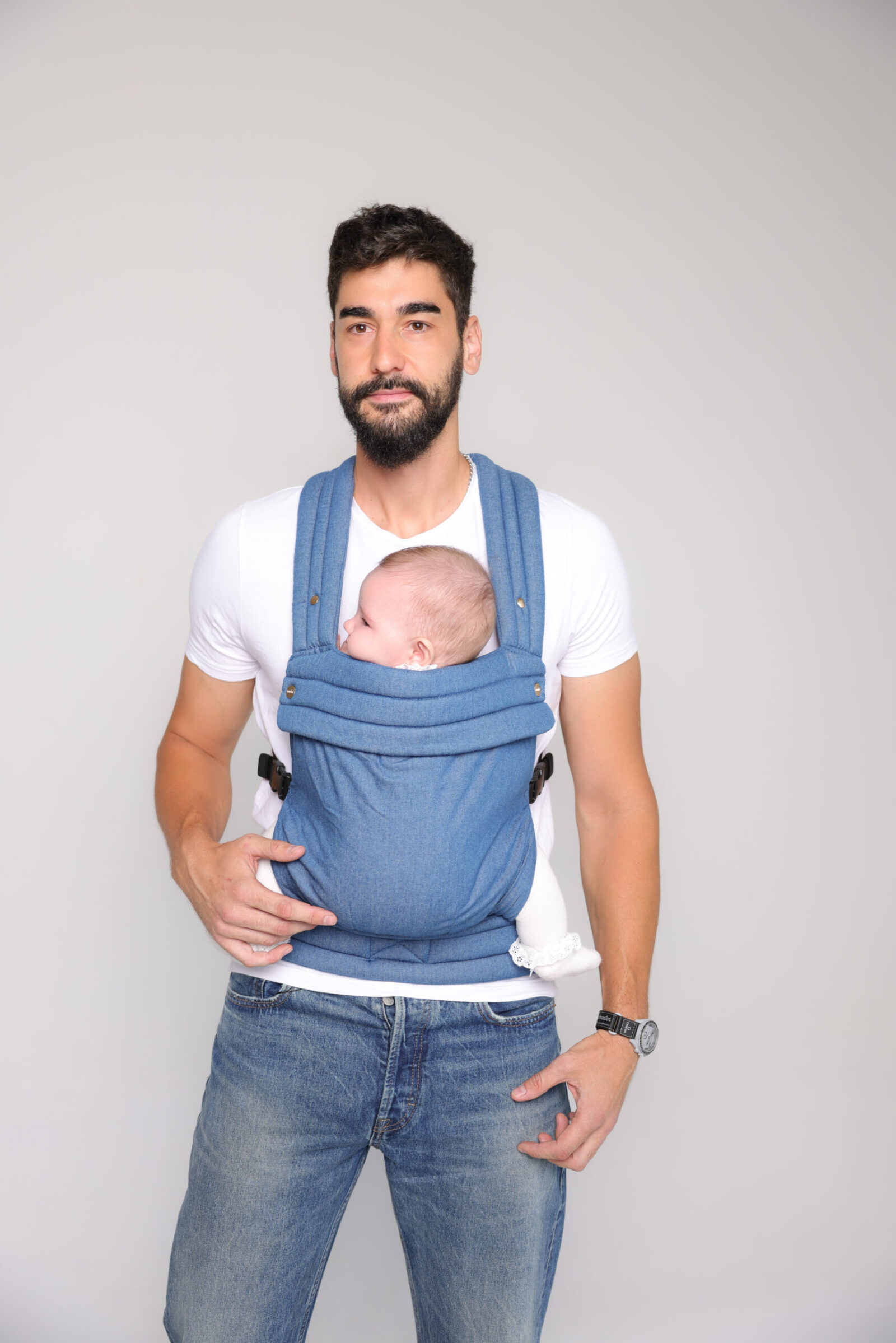 Denim teksas kengur nosiljka za bebe Mubi Denim